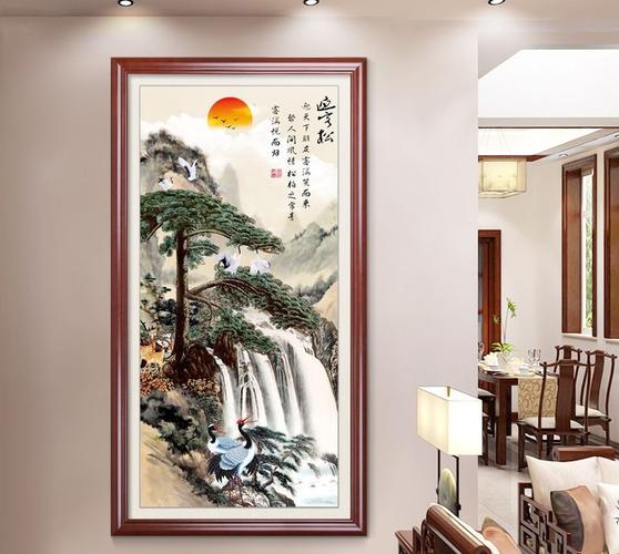 Living room calligraphy and painting should be what word atmosphere some