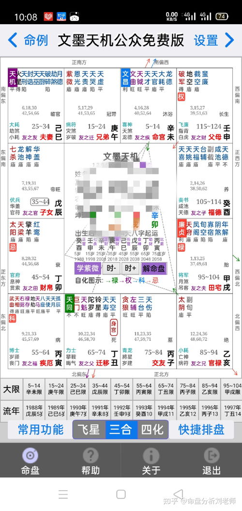 Ziwei astrological plate online query details